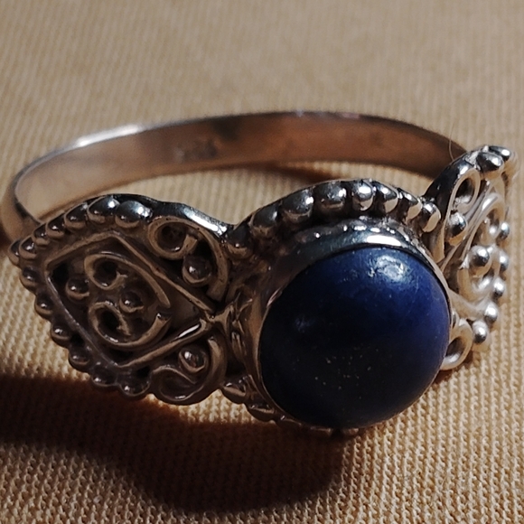 🔥NWT--LAPIS LAZULI. HEARTS ON THE SHOULDERS, STERLING SILVER. SIZE- 10